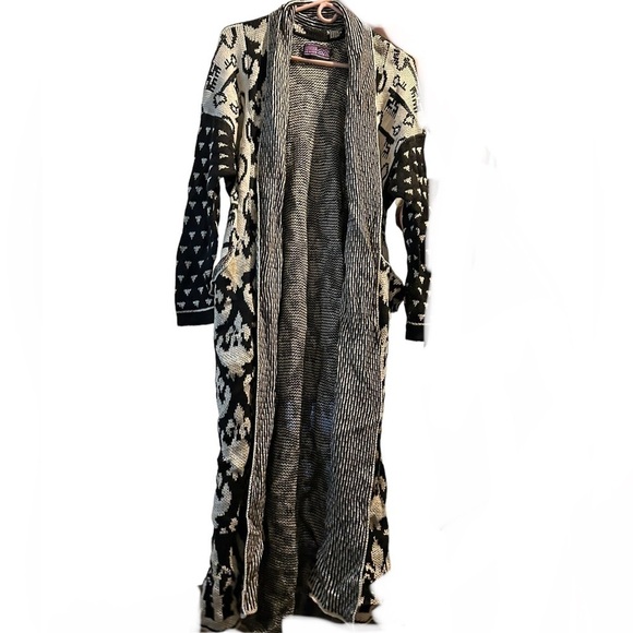 Susan Summa Designs Key print duster cardigan sweater - Picture 3 of 8